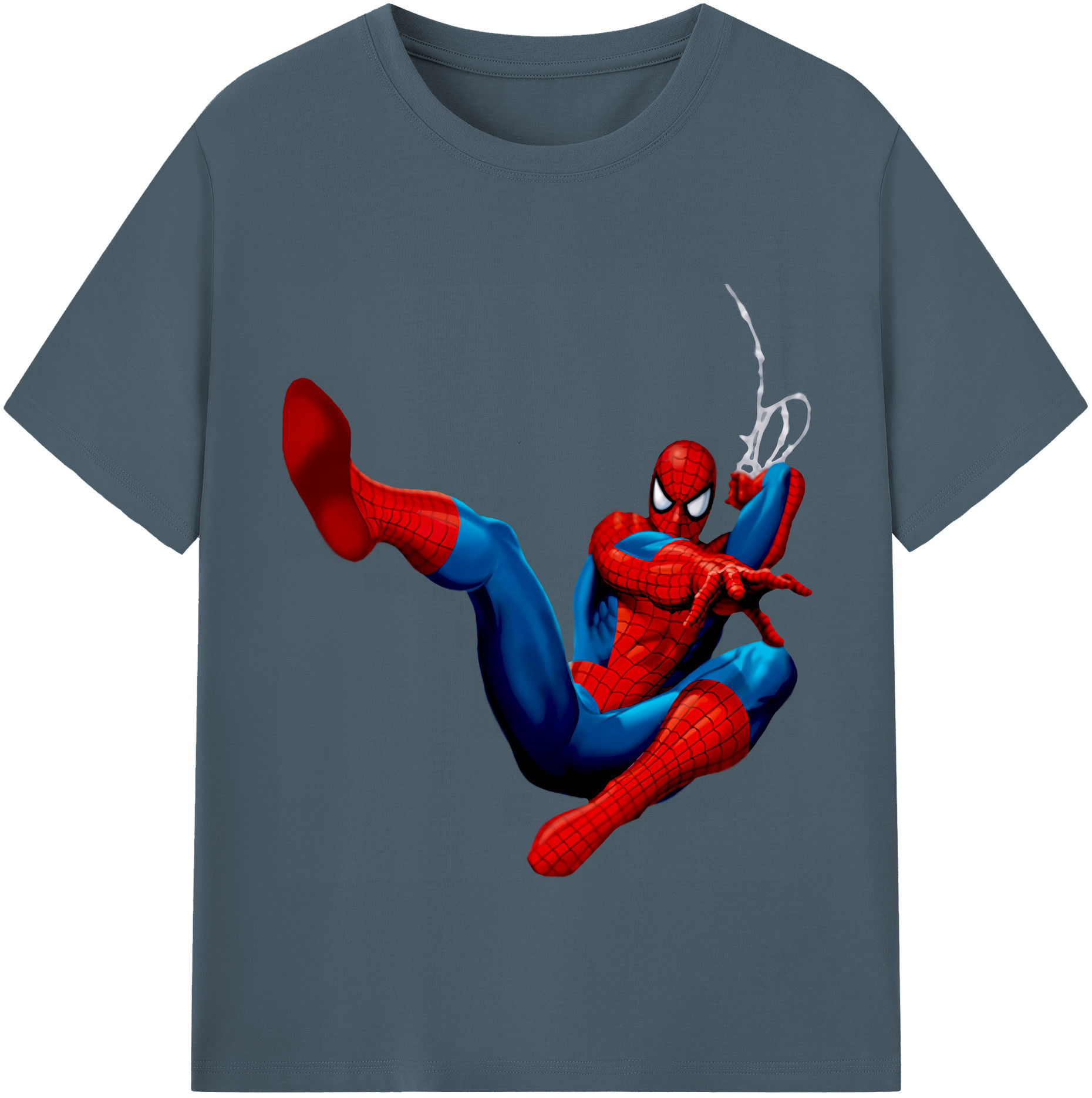 （画像用） Spider Man スパイダーマン 綿100％半袖Tシャツ（フロントプリント）